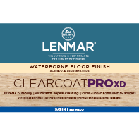 ClearCoat PRO XD Waterborne Floor Finish - Satin 1PR.704
